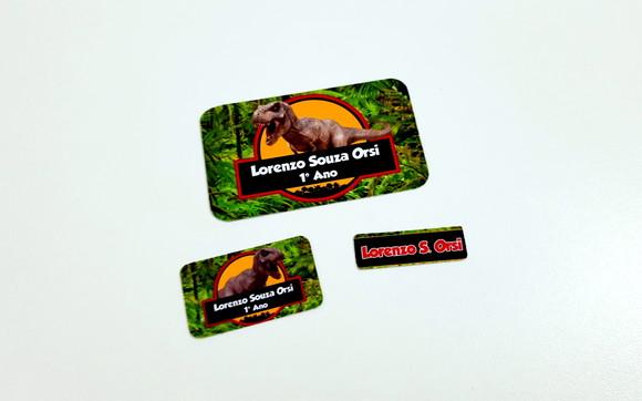 Etiqueta Escolar - Dinossauro