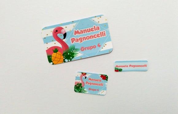 Etiqueta Escolar - Flamingo