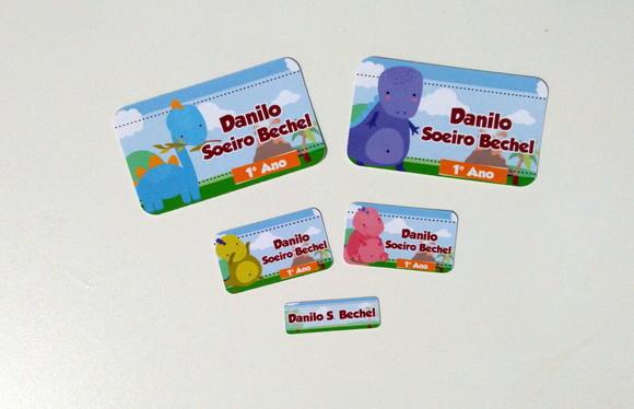Etiqueta Escolar - Dinossauro