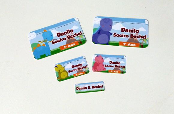 Etiqueta Escolar - Dinossauro