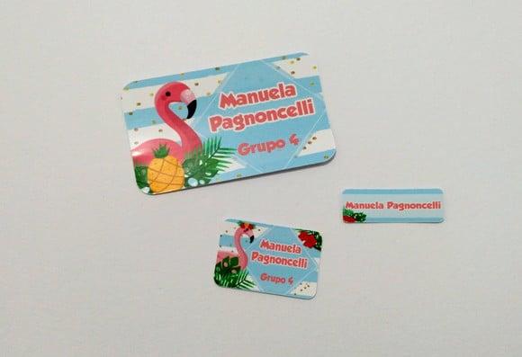 Etiqueta Escolar - Flamingo