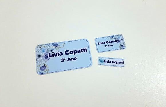Etiqueta Escolar - Floral