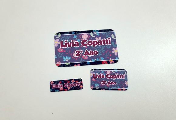 Etiqueta Escolar - Floral