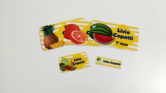 Etiqueta Escolar - Frutas/quitandinha
