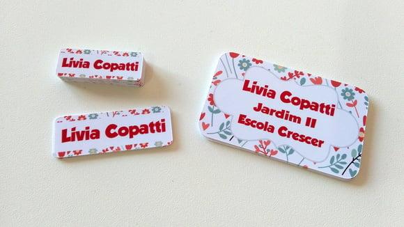 Etiqueta Escolar - Floral