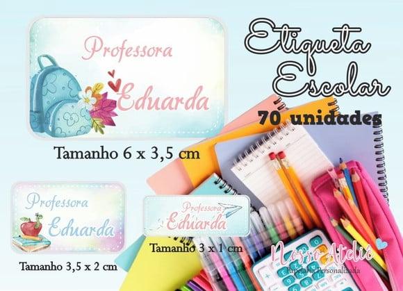Etiqueta Escolar - Professora
