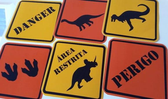 Frete Grátis: Placas Decorativas - Dinossauros