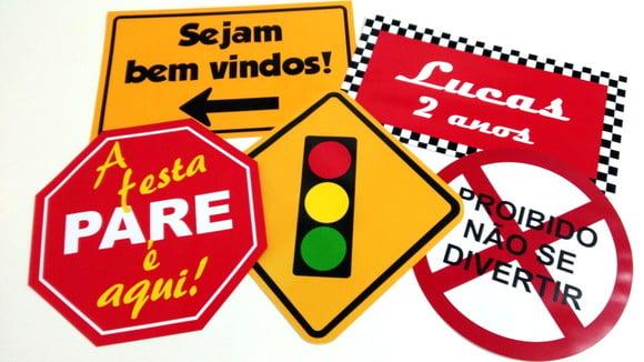Frete Grátis: Placas Decorativas - Trânsito
