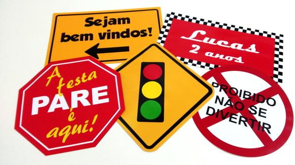Frete Grátis: Placas Decorativas - Trânsito