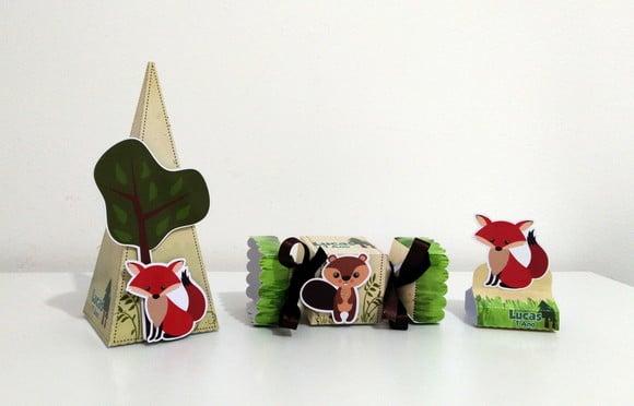 Kit Festa 30 Itens - Animais do Bosque