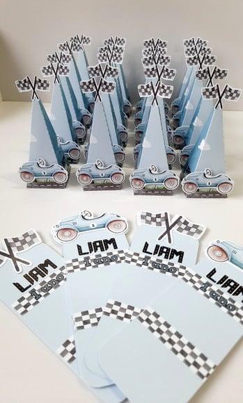 Kit Festa Carro Vintage - Cone Pirâmide e Bis Duplo
