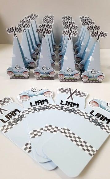 Kit Festa Carro Vintage - Cone Pirâmide e Bis Duplo