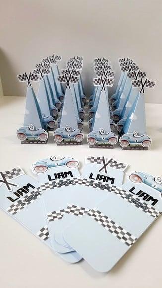 Kit Festa Carro Vintage - Cone Pirâmide e Bis Duplo