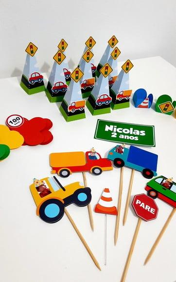 Kit Festa Personalizado - Meios de Transporte