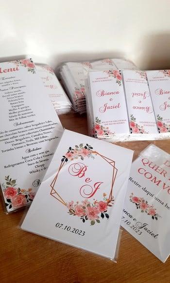 Kit Papelaria para Casamento - Floral