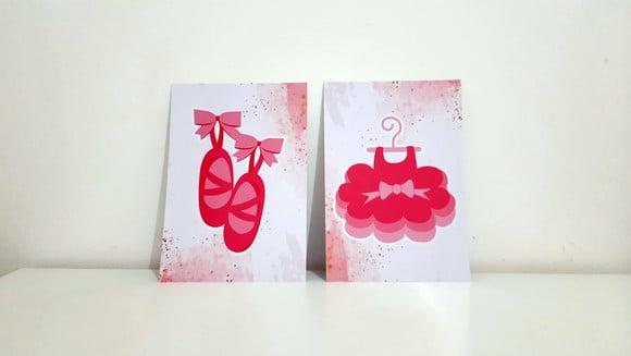 Kit Placas Decorativas - Ballet