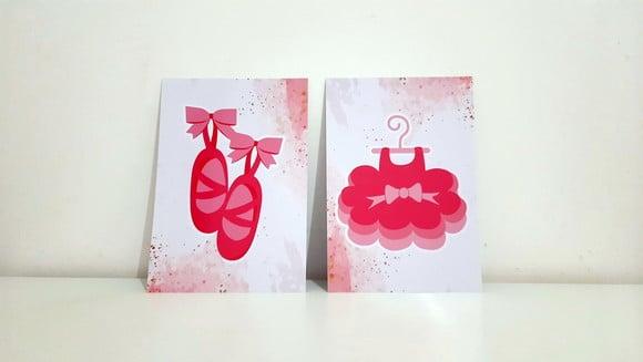 Kit Placas Decorativas - Ballet
