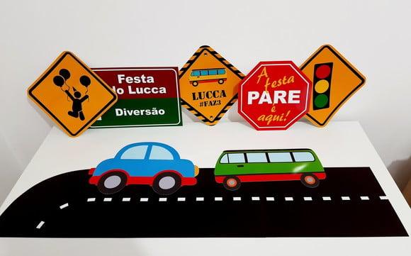 Kit Placas Decorativas - Meios de Transportes