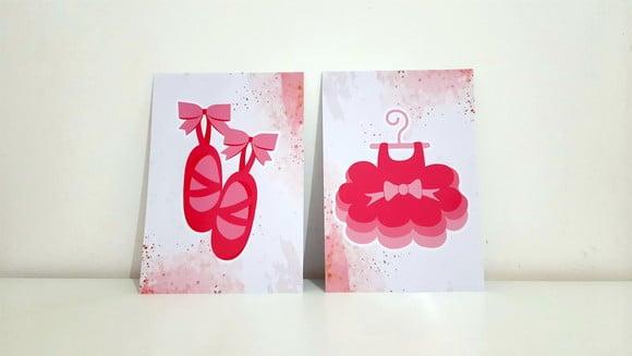 Kit Placas Decorativas - Ballet