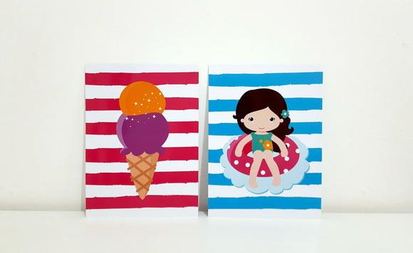 Kit Placas Decorativas - Pool Party