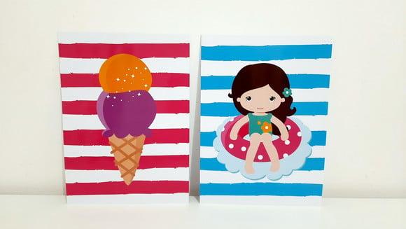 Kit Placas Decorativas - Pool Party