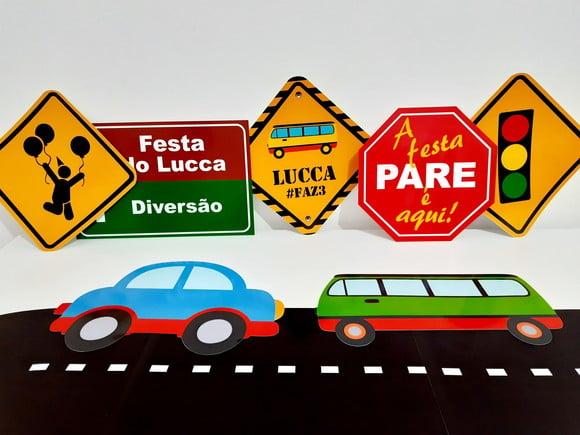 Kit Placas Decorativas - Meios de Transportes
