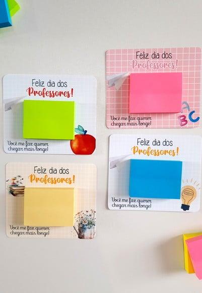 Lembrancinha Dia dos Professores com Bloco de Anotaçôes