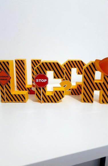 Letra 3d - Construção
