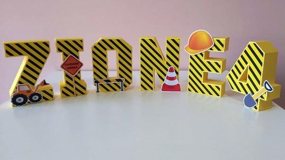 Letra 3d - Construção