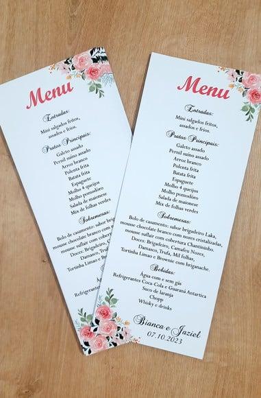 Menu Casamento - Floral