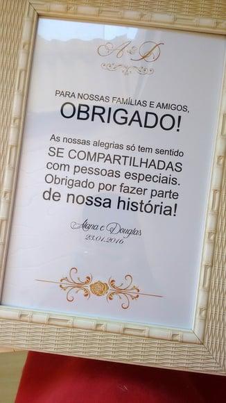 Placa Agradecimento