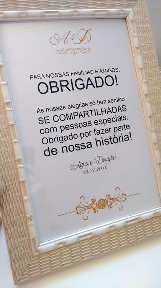Placa Agradecimento