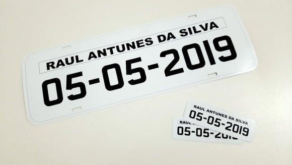 Placa de Carro Decorativa (papel)