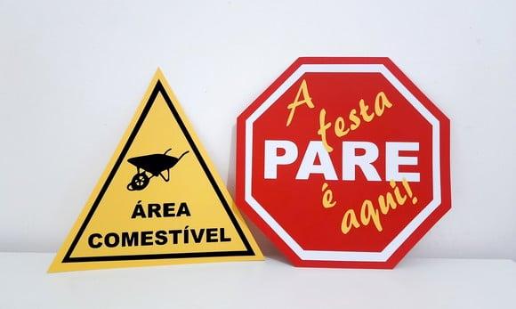 Placa Decorativa 30 cm - Construção Scrap