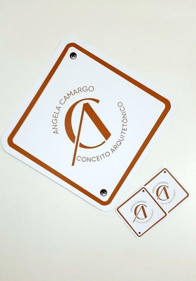 Placa Decorativa com Logo - Arquitetura