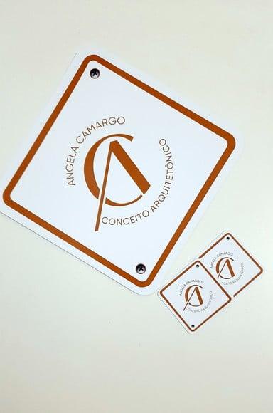 Placa Decorativa com Logo - Arquitetura