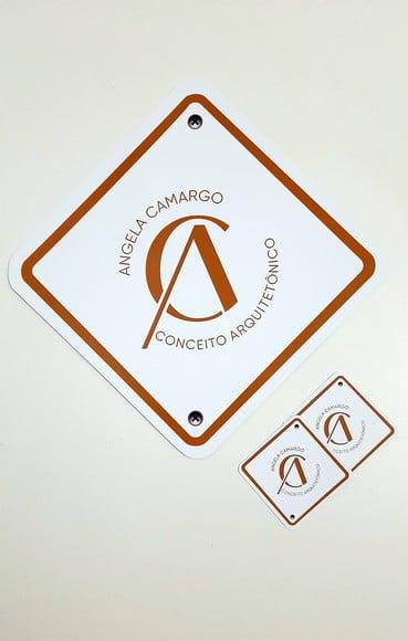 Placa Decorativa com Logo - Arquitetura