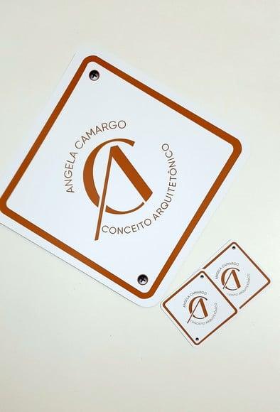 Placa Decorativa com Logo - Arquitetura