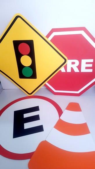 Placa Decorativa Scrap 30 cm - Placas de Trânsito
