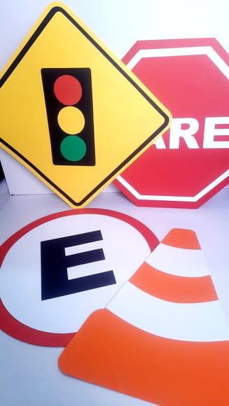 Placa Decorativa Scrap 30 cm - Placas de Trânsito