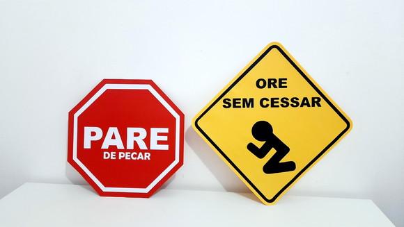 Placa Decorativa Scrap 30 e 38 cm - Igreja
