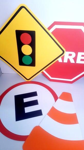 Placa Decorativa Scrap 30 cm - Placas de Trânsito