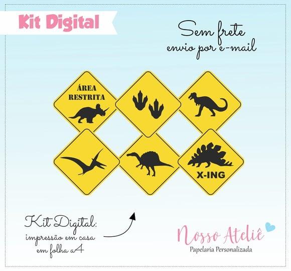 Placa Dinossauro - Kit Digital