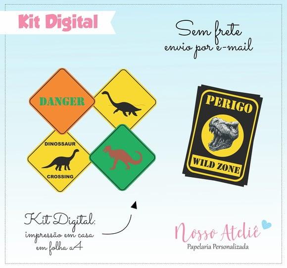 Placa Dinossauro - Kit Digital