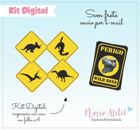 Placa Dinossauro - Kit Digital