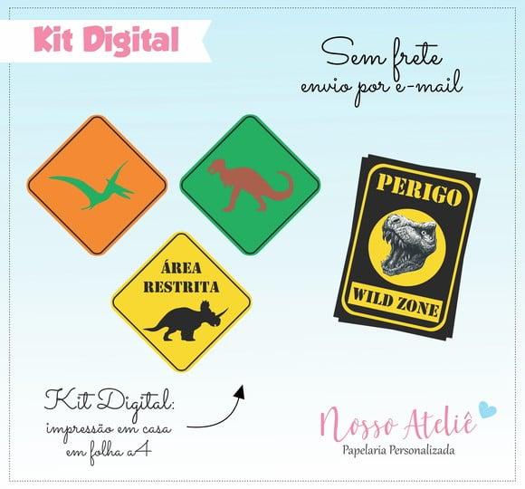 Placa Dinossauro - Kit Digital