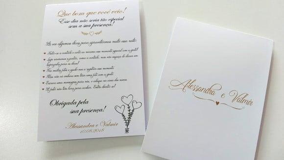 Placa para mesa - Casamento