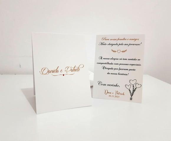Placa para mesa - Casamento