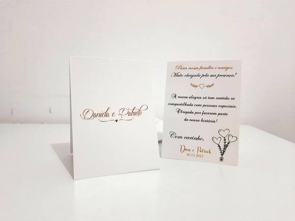 Placa para mesa - Casamento