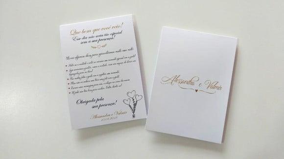 Placa para mesa - Casamento